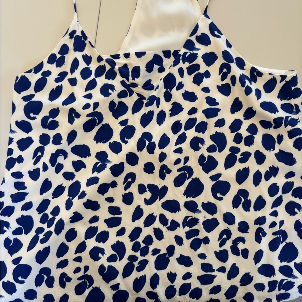 Stylish Blue and White Halter Top
